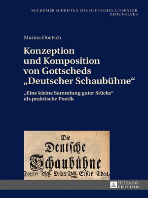 cover image of Konzeption und Komposition von Gottscheds «Deutscher Schaubühne»